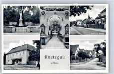 97478 W8729 Knetzgau - Kriegerdenkmal, Bäckerei, Kirche, Altar