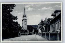 97650 W8741 Fladungen - Bahnhofstraße mit Kirche
