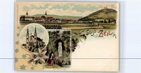 97475 W8729 Zeil Lithographie Lourdes Kirche