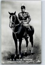 WK II Pferd Mussolini Foto AK