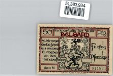 Belgard an der Persante Bialogard Notgeldschein 50 Pfennig