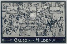 40721 W4010 Hilden - Markt Kirche Mittelstraße Rathaus Postamt