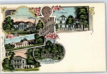 23843 W2060 Bad Oldesloe Lithographie Kinderpflegeheim Kurhaus Logirhaus