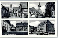 77731 W7608 Willstätt - Hauptstrasse Kriegerdenkmal Schulhaus