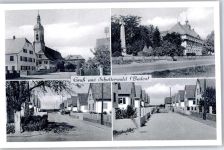 77746 W7601 Schutterwald - Kirche Strassenszene Kriegerdenkmal