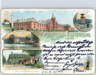 10115 W1000 Lichterfelde Lithographie 1898 Garde Schützen Kaserne Jagdschloss Grunewald