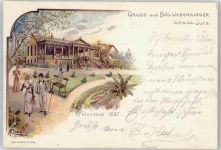 73337 W7347 Bad Überkingen Lithographie 1904 Dianabad 1897