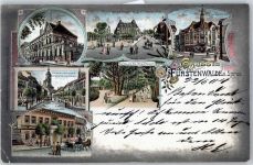 15517 O1240 Fürstenwalde , Spree Lithographie 1904 Postamt Denkmalsplatz Herrenstrasse Amtsgericht