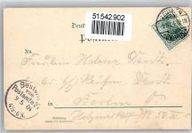 10115 O1186 Rauchfangswerder 1904 Lithographie Gasthaus Wald-Haus Blick auf Zeuthen
