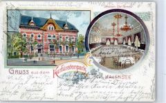 10115 W1000 Halensee Lithographie 1904 Gasthaus Kurfürstenpark