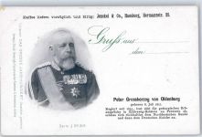 26121 W2900 Oldenburg Lithographie Peter Großherzog von Oldenburg