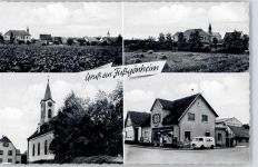 67136 W6701 Fußgönheim - Kirche Straßenansicht Geschäft Auto