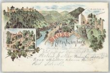 55585 W6551 Altenbamberg 1897 Lithographie Altenbaumburg