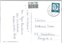 67685 W6751 Weilerbach , Pfalz - Kath. Kirche Friedhof Bürgermeisteramt Protest. Kirche