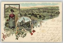 riedlingen 1897 Lithographie Tracht Bussen