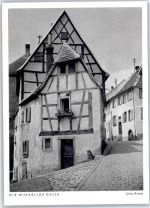 67271 W6719 Neuleiningen Foto AK Winklige Gasse Ort handschriftlich