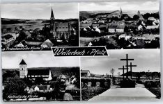 67685 W6751 Weilerbach , Pfalz - prot. Kath. Kirche
