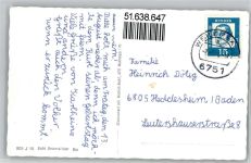 67685 W6751 Weilerbach , Pfalz - prot. Kath. Kirche
