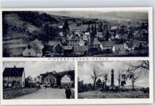 67700 W6761 Niederkirchen , Kr Kaiserslautern - Strassenkreuzung Gasthaus Kriegerdenkmal