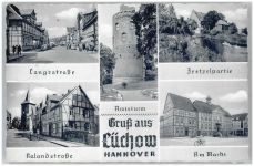 29439 W3130 Lüchow (Wendland) - Langestraße Amtsturm Markt Kalandstraße