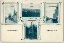 2171 Herrnbaumgarten - Kriegerdenkmal Kirche Straßenpartie