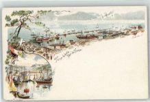 Rijeka Fiume Lithographie Port de Fiume