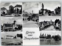 88471 W7958 Laupheim - Schloss Marktplatz Ev. Kirche Schwimmbad Mittelstraße