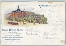 10115 W1000 Halensee Lithographie / Künstlerkarte Gasthaus Kaiser Wilhelm Garten