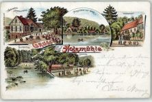 31832 W3213 Eldagsen , Deister 1899 - Gasthaus Holzmühle Wasserfall Teich