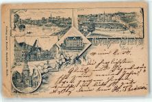 21680 W2160 Stade , Niederelbe 1903 - Hafen Fischmarkt Gosmans Kirche