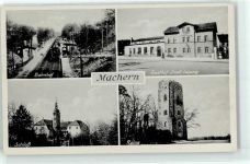 04827 O7254 Machern b Wurzen - Bahnhof Gasthaus Stadt-Leipzig Schloss Ruine