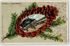 77767 W7604 Appenweier 1903 Prägedruck Bahnhof