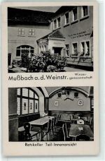 67433 W6730 Mußbach an der Weinstraße - Winzergenossenschaft Ratskeller Gasthaus Innenansicht