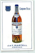16100 Cognac Werbe AK J & F Martell Cordon Bleu Cognac
