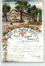 08543 O9903 Jocketa Lithographie / Künstlerkarte 1898 Hotel zur vogtländischen Schweiz