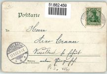 06679 O4860 Hohenmölsen Lithographie / Künstlerkarte 1907 Bahnhof Kaiserpark Altmarkt Kirche