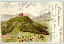 77960 W7633 Seelbach , Schutter 1903 Lithographie Burg Hohengeroldseck
