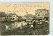 77731 W7608 Willstätt 1915 - Gruppenbild Brücke