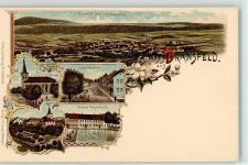 37127 W3402 Dransfeld Lithographie Lange Straße oberer Feuerteich Kirche