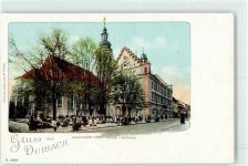 76131 W7500 Durlach - Marktplatz prot.Kirche Rathaus