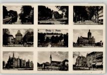 Stolp Slupsk 1936 - Denkmal Bismarck Schlosskirche Cafe Reinhardt