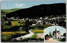 61389 W6384 Schmitten , Taunus Lithographie Hotel Wenzel