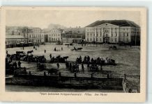Mitau Jelgava 1916 - Marktplatz Feldpost WK I 6. Res.Div.