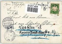 97494 W8729 Bundorf 1904 Lithographie Schloss Kirche Königliche Post Schule