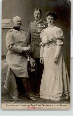 mit seiner Frau Grossherzog von Oldenburg Adel Prinz Eitel Friedrich Foto AK