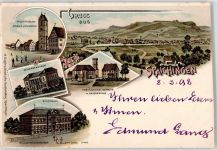 78549 W7208 Spaichingen 1898 - Pfarrhaus Kirche Rathaus Gewerbemuseum Schulhaus Dreifaltigkeitskirche Messnerhaus
