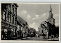 40721 W4010 Hilden - Marktplatz Gasthaus Max Zaun Kirche Litfaßsäule