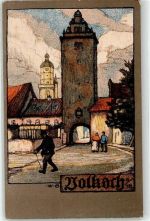 97332 W8712 Volkach - Turm Kirche