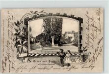 78333 W7768 Stockach , Baden 1902 Lithographie Kriegerdenkmal