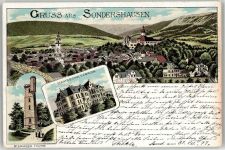 99706 O5400 Sondershausen , Thür 1897 Vorläufer Staatsschulgebäude Bismark Thurm